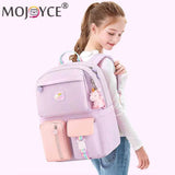 Girl Cartoon Backpack Middle School Student Book Bag Casual Travel Women Rucksac
