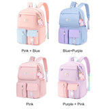 Girl Cartoon Backpack Middle School Student Book Bag Casual Travel Rucksack