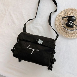Canvas Messenger Bag Large Capacity Girl Women Shoulder Bag
