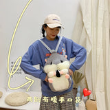Girl Hamster Doll Shoulder Bag Plush Backpack