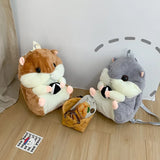 Girl Hamster Doll Shoulder Bag Plush Backpack