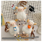 Fluffy Sheep Plush Shoulder Crossbody Bag for Women