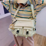 Canvas Girl Handbag Teenager Shoulder Bag Ladies Casual Crossbody Pouch Purse