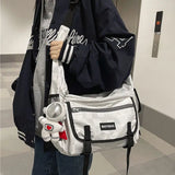 Canvas Teenager Shoulder Bag Women's Messenger Bag Ladies Casual Handbag