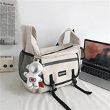 Canvas Teenager Shoulder Bag Women's Messenger Bag Ladies Casual Handbag