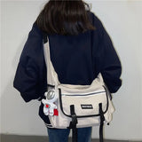 Canvas Teenager Shoulder Bag Women's Messenger Bag Ladies Casual Handbag