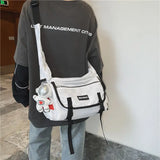 Canvas Teenager Shoulder Bag Women's Messenger Bag Ladies Casual Handbag