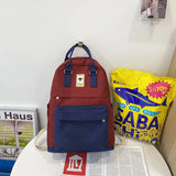 Canvas Girl's School Bag College Student Backpack