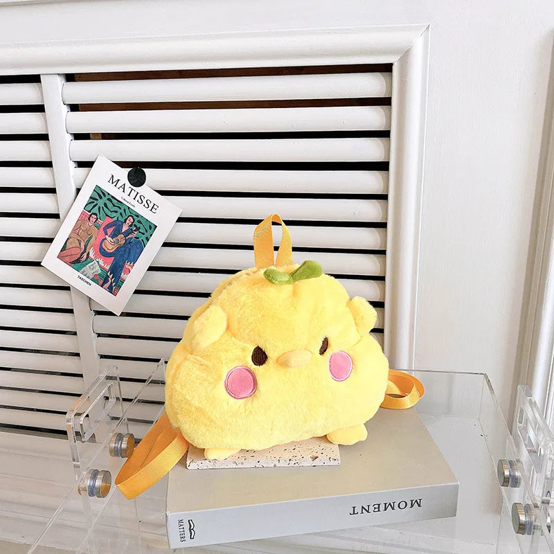 Girl Japanese doll mini backpack plush bag