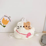 Girl Japanese doll mini backpack plush bag