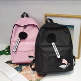 Girl Light Small Backpack High School Student Bags Solid Bookbags