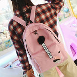 Girl Light Small Backpack High School Student Bags Solid Bookbags