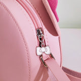 Girl Luckly Wallet Small Shoulder Bag Round Bowtie Sequins Cross Body Messengers