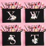 Girl Makeup Bag Pink Letter Pattern Organizer Pouches