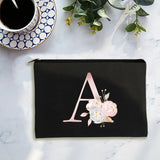 Girl Makeup Bag Pink Letter Pattern Organizer Pouches