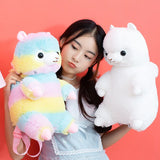 Girl Rainbow Alpaca Plush Doll Toy Backpack Women Cartoon Shoulder Bag
