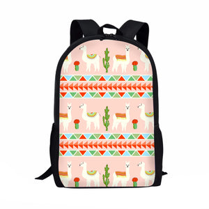 Alpaca Print Schoolbag Backpack for Children