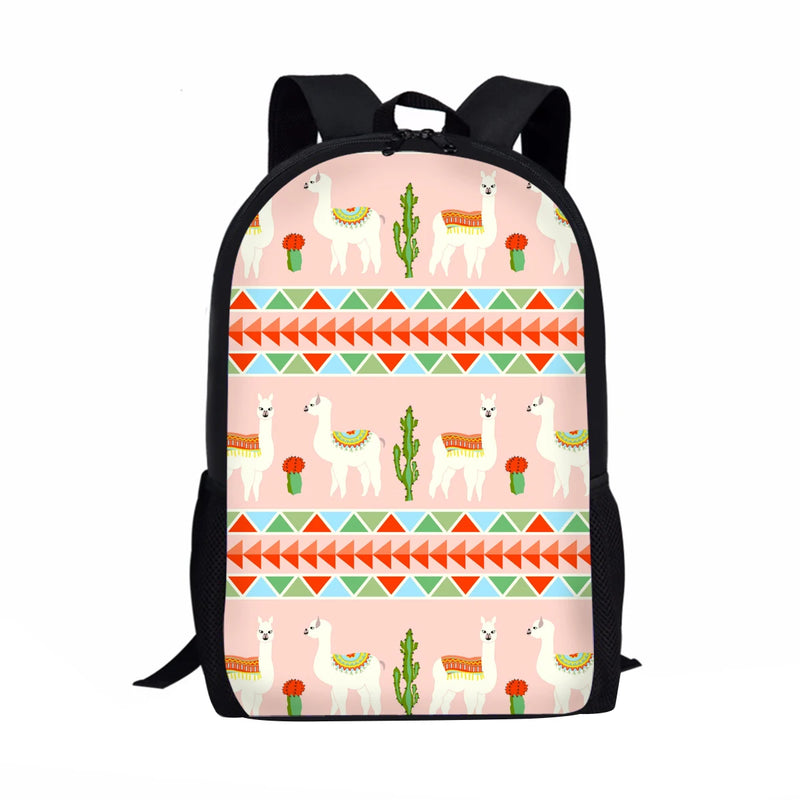 Alpaca Print Schoolbag Backpack for Children