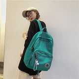 Girl Solid School Bag College Student Women Backpack Travel