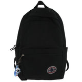 Green Female Bag Solid School College Student Laptop Backpack