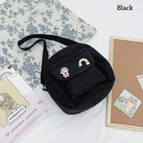 Corduroy Small Backpack Girl Travel Women Shoulder Bag