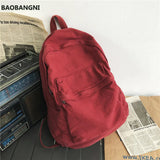 Canvas Teen Girl School Backpack Women's Rucksack