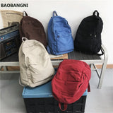 Canvas Teen Girl School Backpack Women's Rucksack