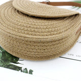 Compact Casual Shoulder Straw Bag Woven Handbag