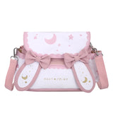 Girl Canvas Schoolbag Shoulder Messenger Square Bag