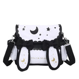 Girl Canvas Schoolbag Shoulder Messenger Square Bag