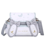 Girl Canvas Schoolbag Shoulder Messenger Square Bag
