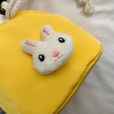 Girl Rabbit Bucket Bag Casual Shoulder Bag Large Capacity Purse