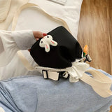 Girl Rabbit Bucket Bag Casual Shoulder Bag Large Capacity Purse
