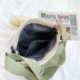 Girl's Large Capacity Messenger Bag Literary Ladies Hasp Shoulder bag