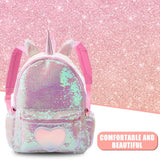 Girl's Small Backpack Sequin Shoulder Bag Mini Back Pack for Teenage Girls Kids