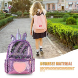 Girl's Small Backpack Sequin Shoulder Bag Mini Back Pack for Teenage Girls Kids