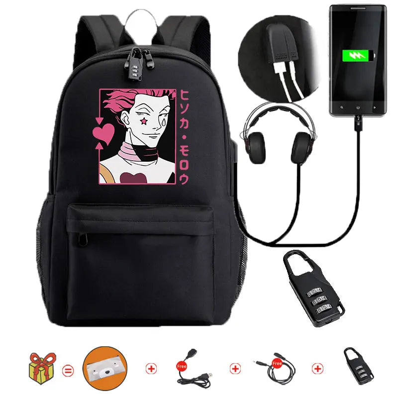 Anime Hunter X Hunter School Bag for Teen Girls Women Kurapika HxH Backpack
