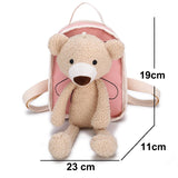 Cartoon Bear Kids School Bags Canvas Backpack