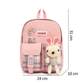 Girls' Cartoon Rabbit Backpack Kindergarten School Bags