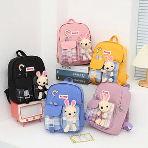 Girls' Cartoon Rabbit Backpack Kindergarten School Bags