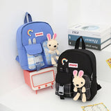 Girls' Cartoon Rabbit Backpack Kindergarten School Bags