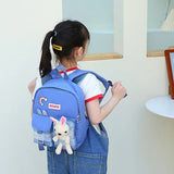 Girls' Cartoon Rabbit Backpack Kindergarten School Bags