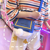 Women's Canvas Bucket Bag Nylon Shoulder Crossbody Lady Zipper Sweet Duck's Ass
