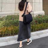 Girls Bag Winter Bucket Nylon Shoulder Handbag Crossbody Women Bag