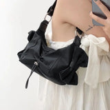 Girls Bag Nylon FLAP Sweet Chains Shoulder Bags Handbags Solid Zipper SOFT Women