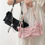 Girls Bag Nylon FLAP Sweet Chains Shoulder Bags Handbags Solid Zipper SOFT Women