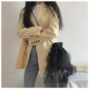 Square Canvas Lace Lady Shoulder Bag Crossbody Style Dark