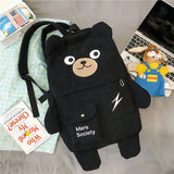Corduroy Shoulder Bags High School Student Backpack