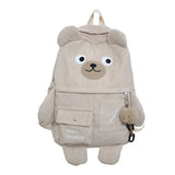 Corduroy Shoulder Bags High School Student Backpack