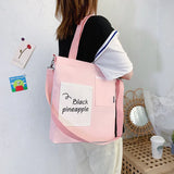 Girls Canvas Bag Student School Book Bag Female Class Japan Portable Shoulder Cr